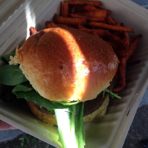 Mother Trucker Vegan Burger. I mean "Vegan" Burger.